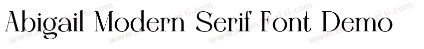 Abigail Modern Serif Font Demo字体转换